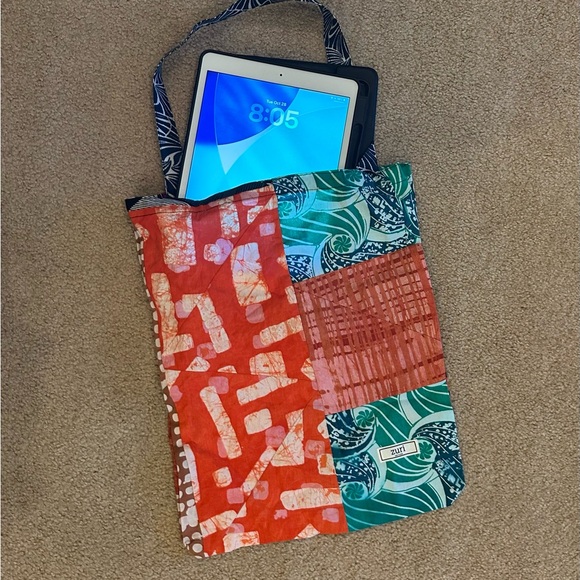 Zuri Colorful Cotton Patchwork Tote Bag NWOT - Picture 4 of 4